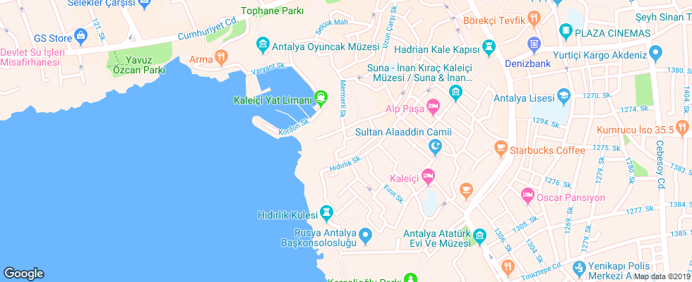 Отель Aspen на карте Турции