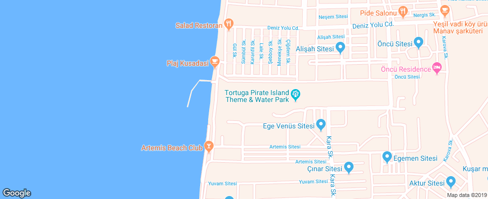 Отель Atlantique Holiday Club на карте Турции