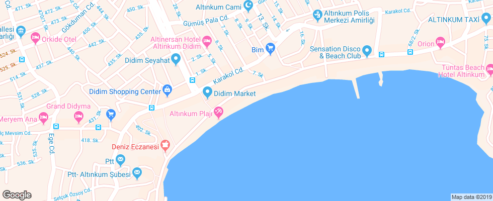 Отель Aurum Spa & Beach Resort на карте Турции