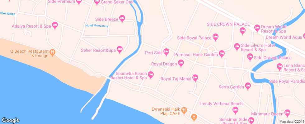 Отель Aydinbey Kings Palace & Spa на карте Турции