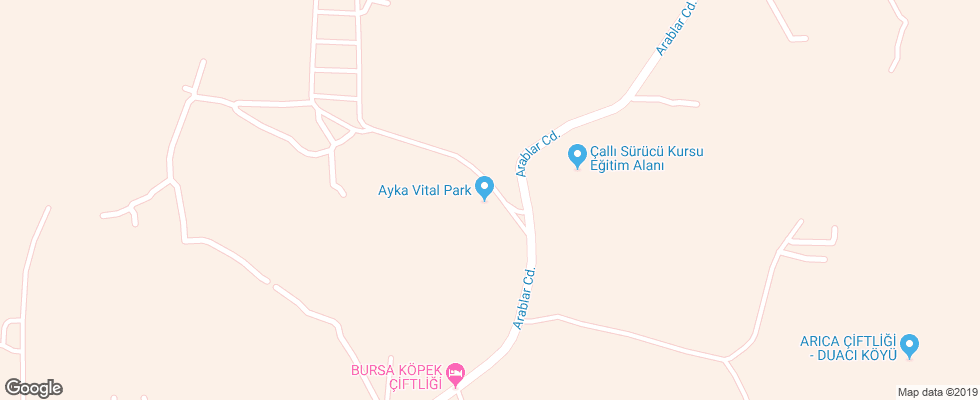 Отель Ayka Vital Park на карте Турции