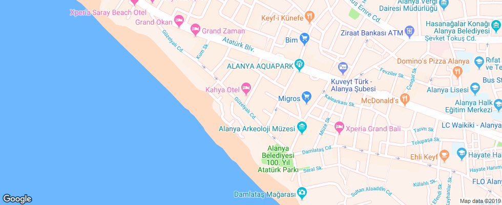 Отель Aysev на карте Турции