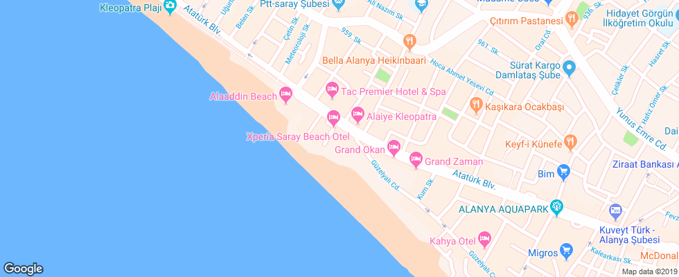 Отель Azak на карте Турции
