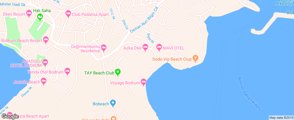 Отель Azka Hotel на карте Турции