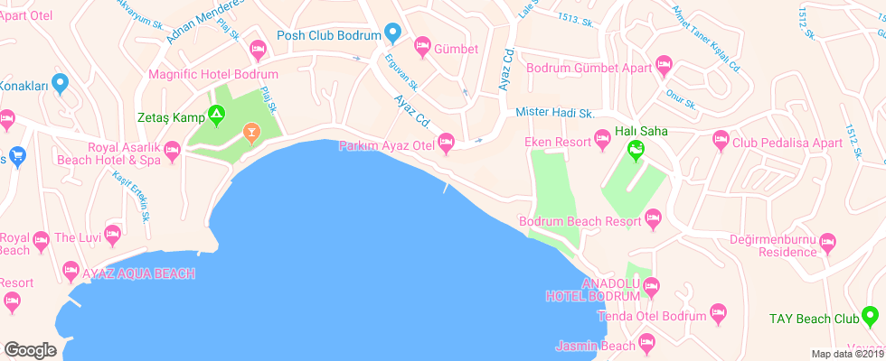 Отель Baba на карте Турции