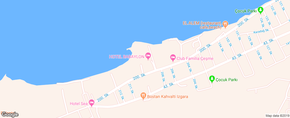 Отель Babaylon на карте Турции