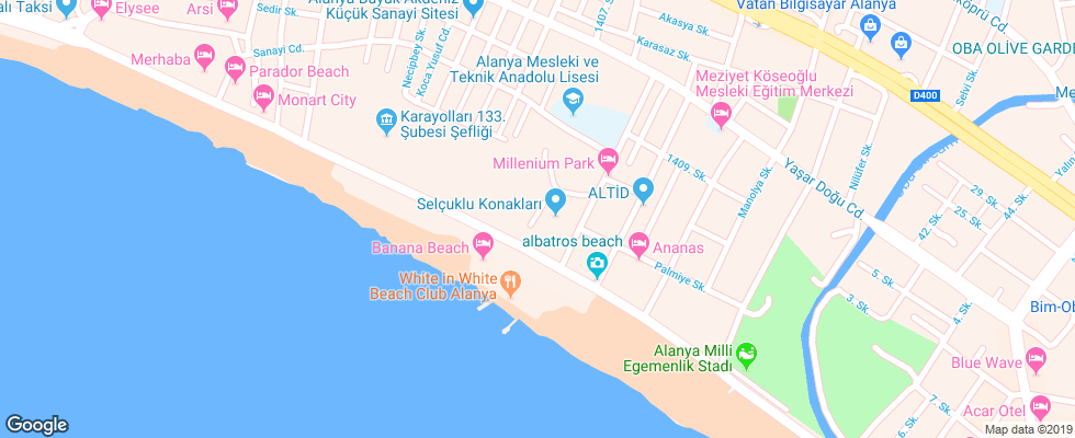 Отель Banana на карте Турции