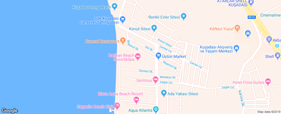 Отель Batihan на карте Турции