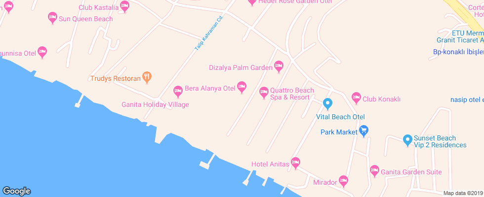 Отель Bera Hotel на карте Турции