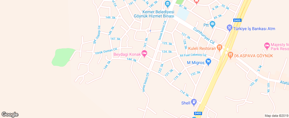 Отель Beydagi Konak на карте Турции