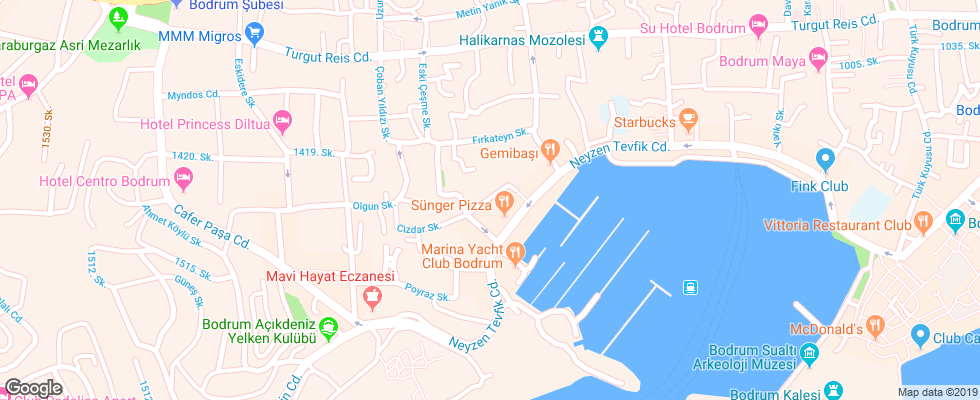Отель Blue Bay на карте Турции