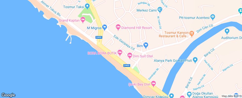 Отель Blue Camelot Beach на карте Турции