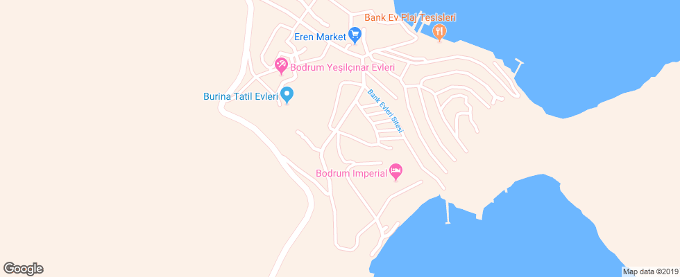 Отель Bodrum Imperial на карте Турции