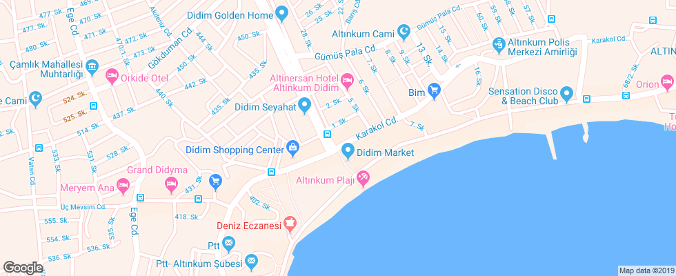 Отель Burak на карте Турции