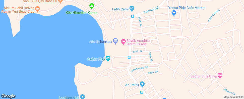 Отель Buyuk Anadolu Didim Resort на карте Турции