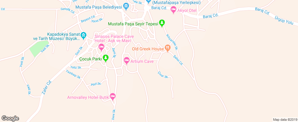 Отель Cappadocia Estates на карте Турции