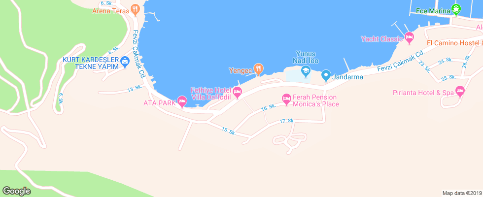 Отель Cennet Life на карте Турции