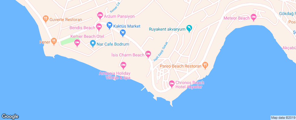 Отель Charm Beach на карте Турции