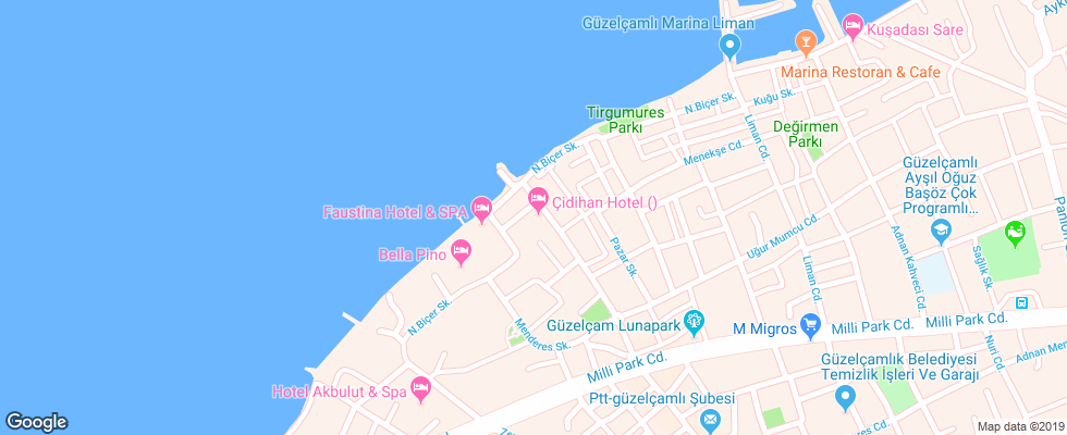 Отель Cidihan Hotel на карте Турции