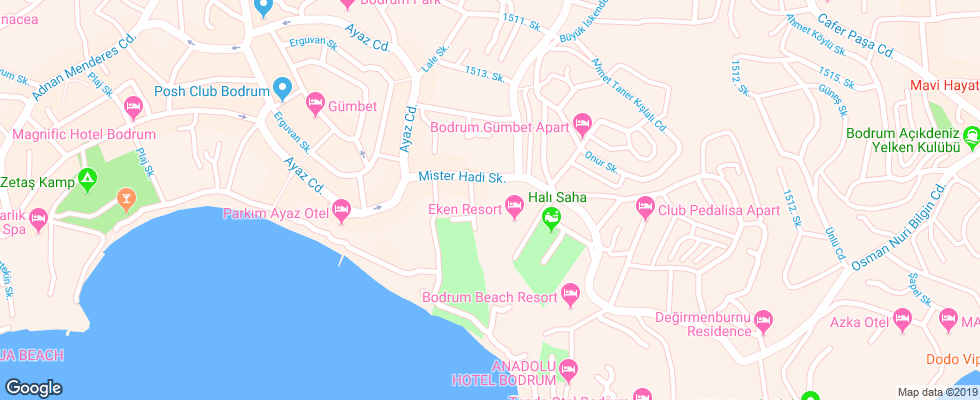Отель Club Hotel Arinna на карте Турции