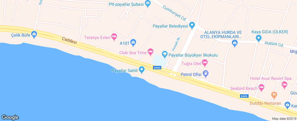 Отель Club Sea Time на карте Турции