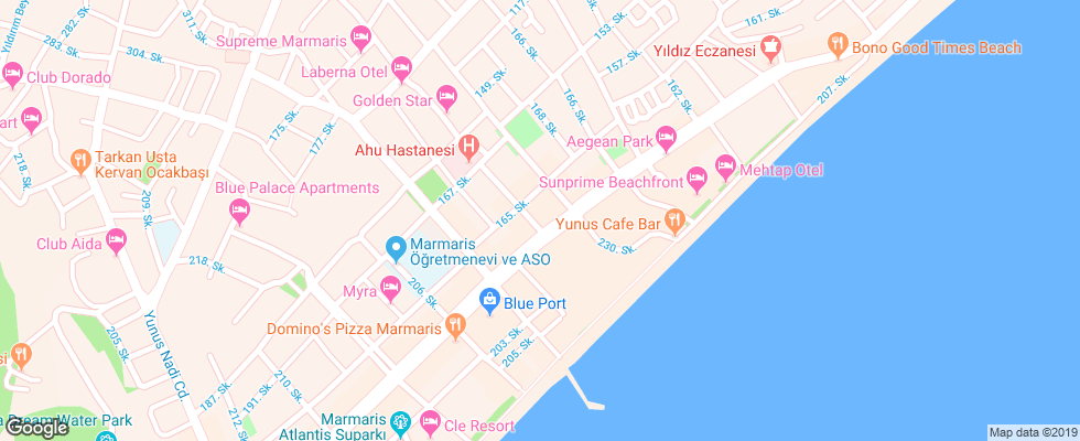 Отель Club Selen на карте Турции