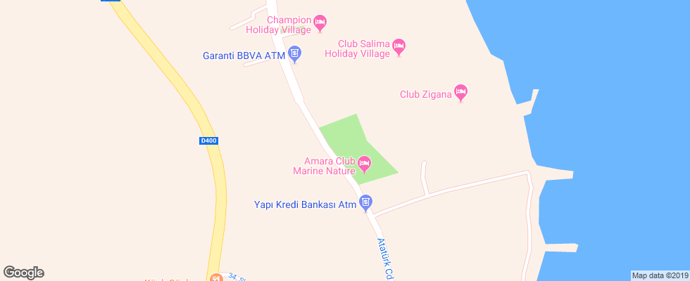Отель Club Zigana на карте Турции