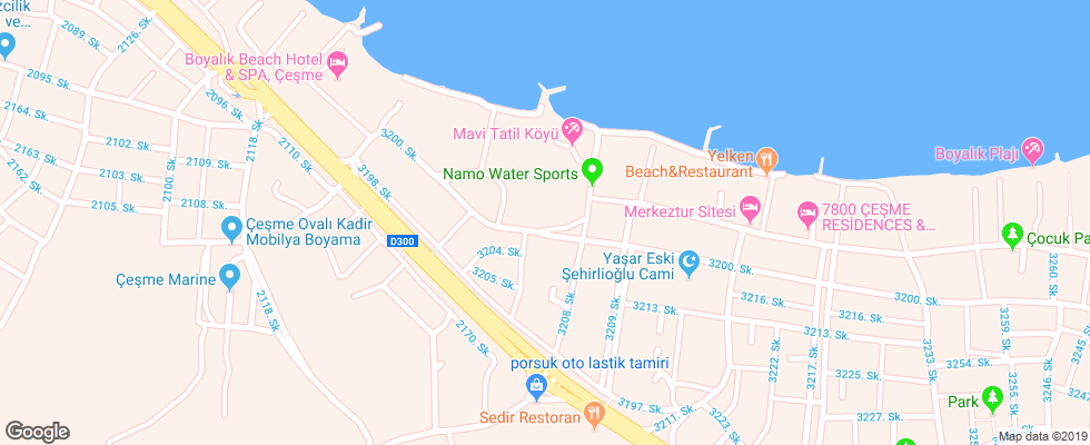 Отель Corendon Mi Playa Cesme на карте Турции