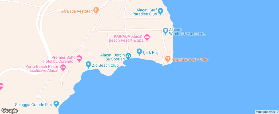 Отель D+ Seya Beach на карте Турции