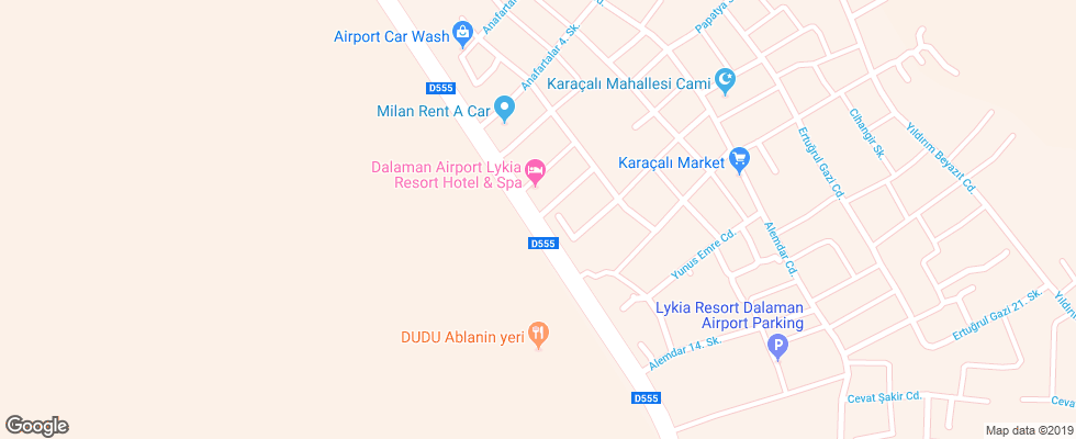 Отель Dalaman Airport Lykia Resort на карте Турции