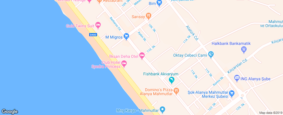 Отель Deha Hotel на карте Турции