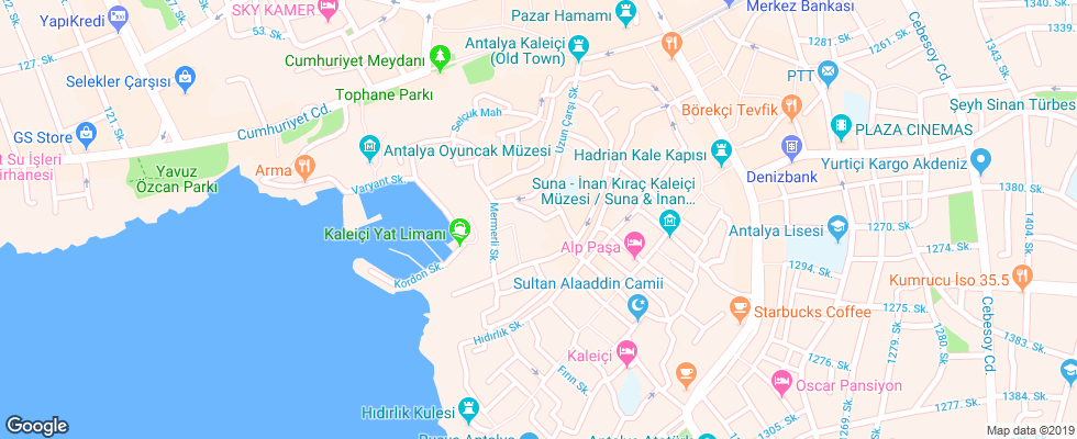 Отель Deja Vu на карте Турции
