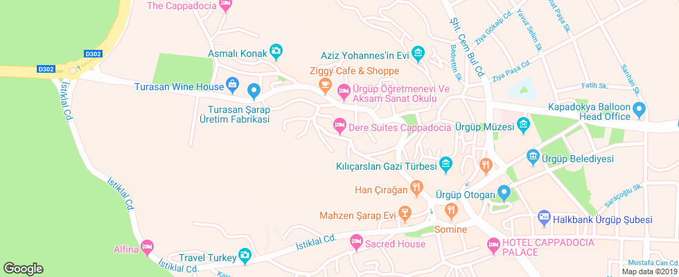 Отель Dere Suites на карте Турции