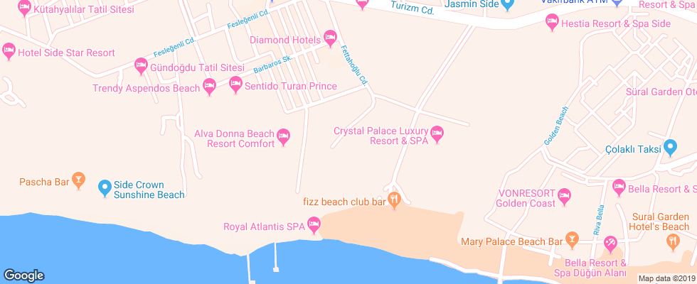 Отель Diamond Sea на карте Турции