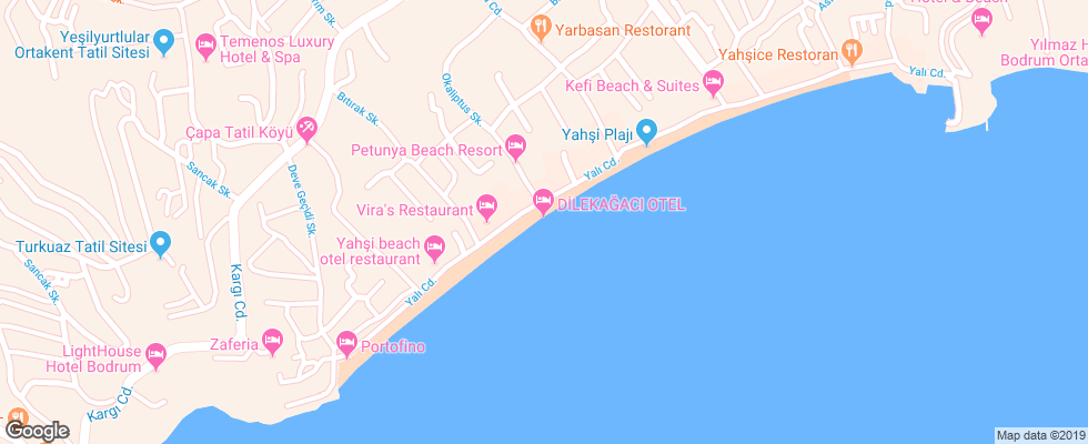 Отель Dilek Agaci Boutique Hotel & Beach на карте Турции