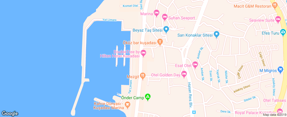 Отель Doubletree By Hilton Kusadasi на карте Турции