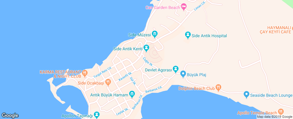 Отель Elit Garden Side на карте Турции
