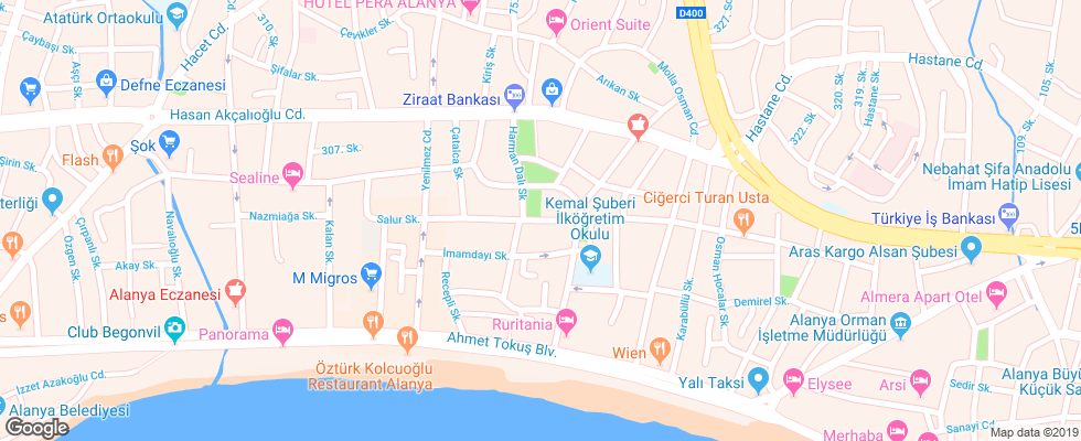Отель Erciyes на карте Турции