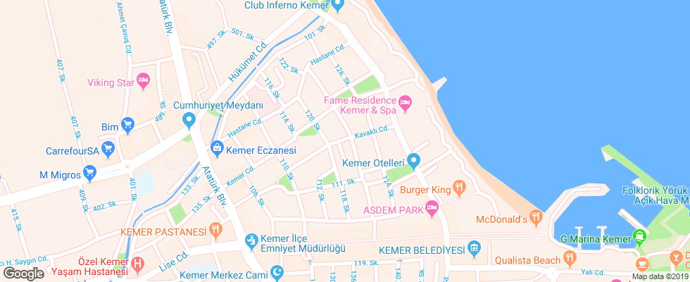 Отель Etenna Hotel на карте Турции