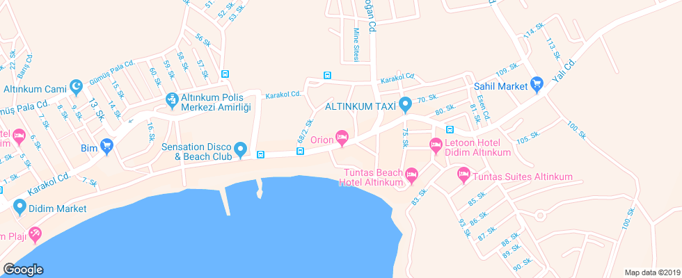 Отель First Class Didim на карте Турции