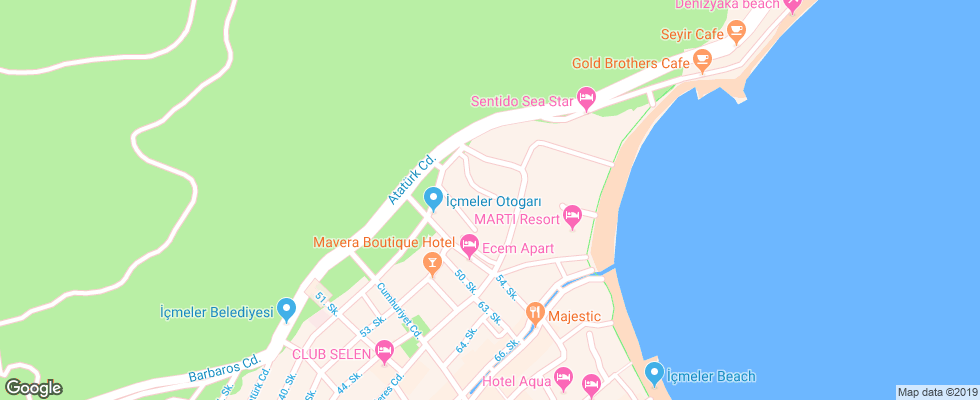 Отель Fortuna Beach Hotel на карте Турции