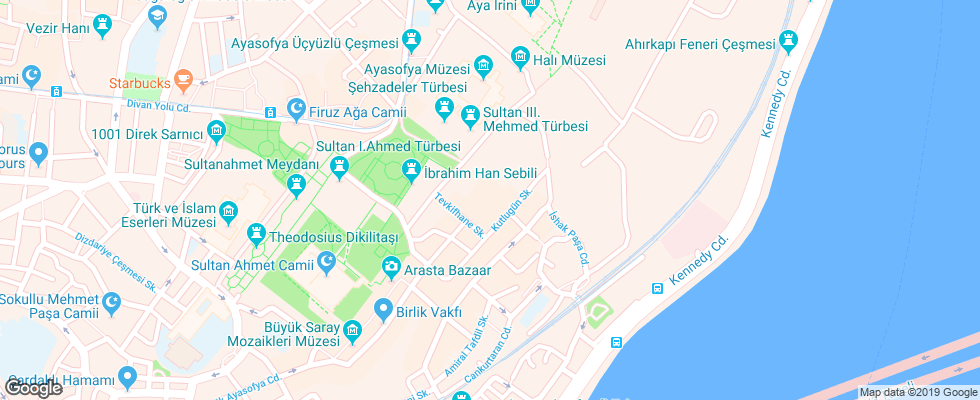 Отель Four Seasons At Sultanahmet на карте Турции
