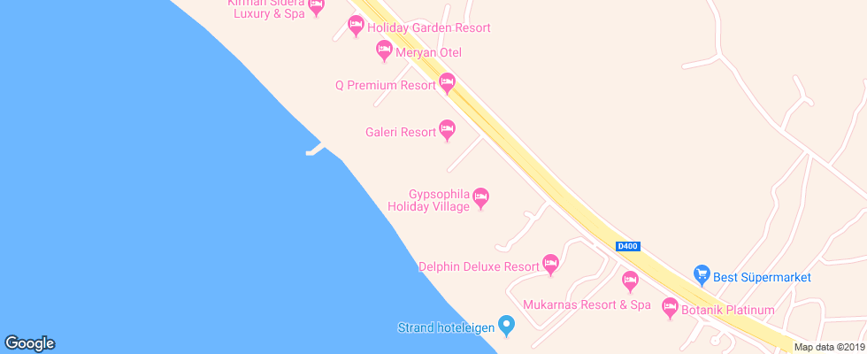 Отель Galeri Resort на карте Турции