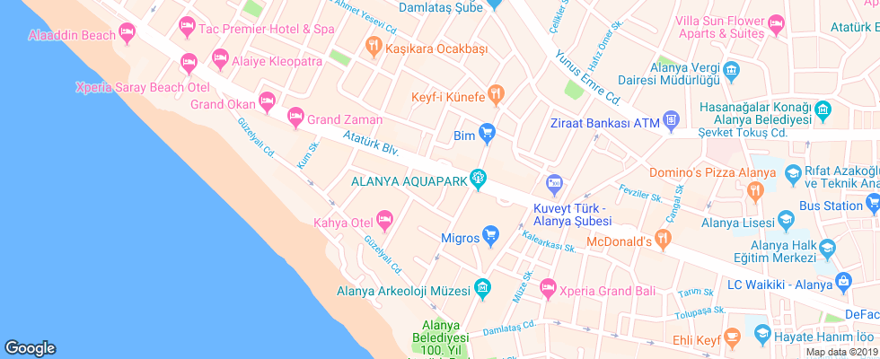 Отель Gallion на карте Турции
