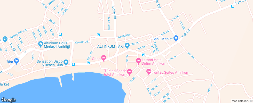 Отель Goctur на карте Турции
