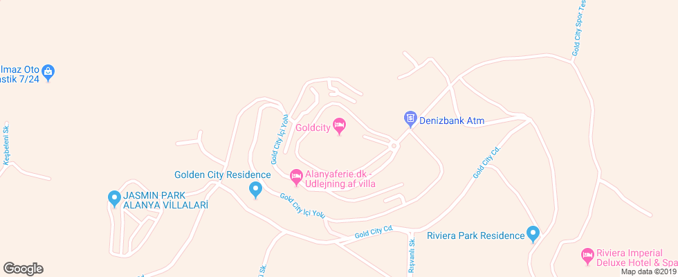Отель Goldcity Hotel на карте Турции