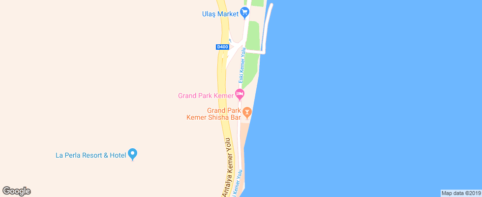 Отель Grand Park Kemer на карте Турции