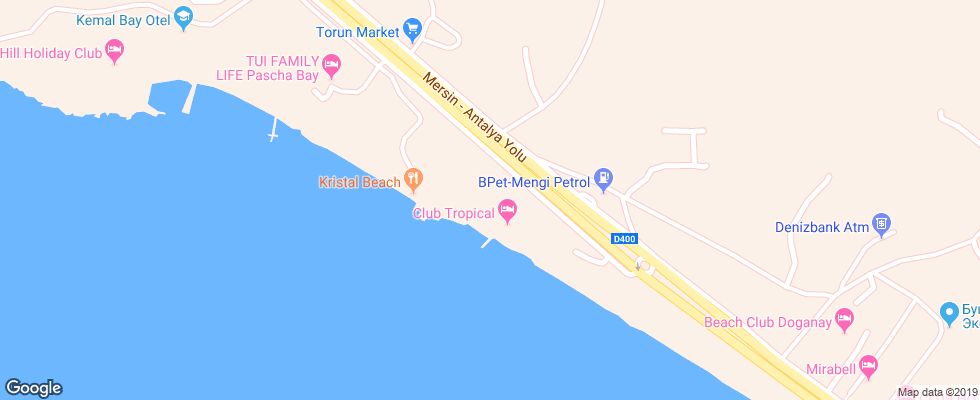 Отель Green Paradise Beach на карте Турции