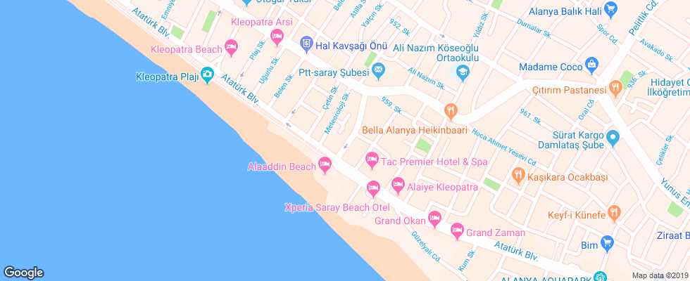 Отель Gungor Suite Otel на карте Турции