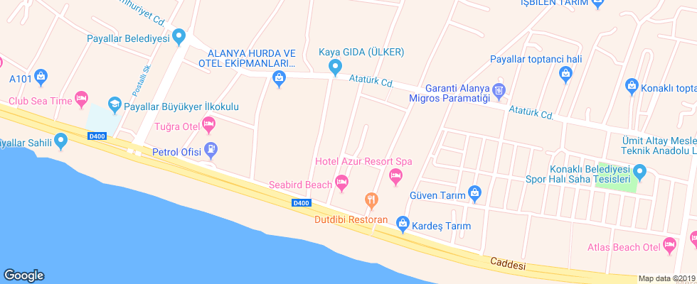 Отель Happy Dream Beach на карте Турции
